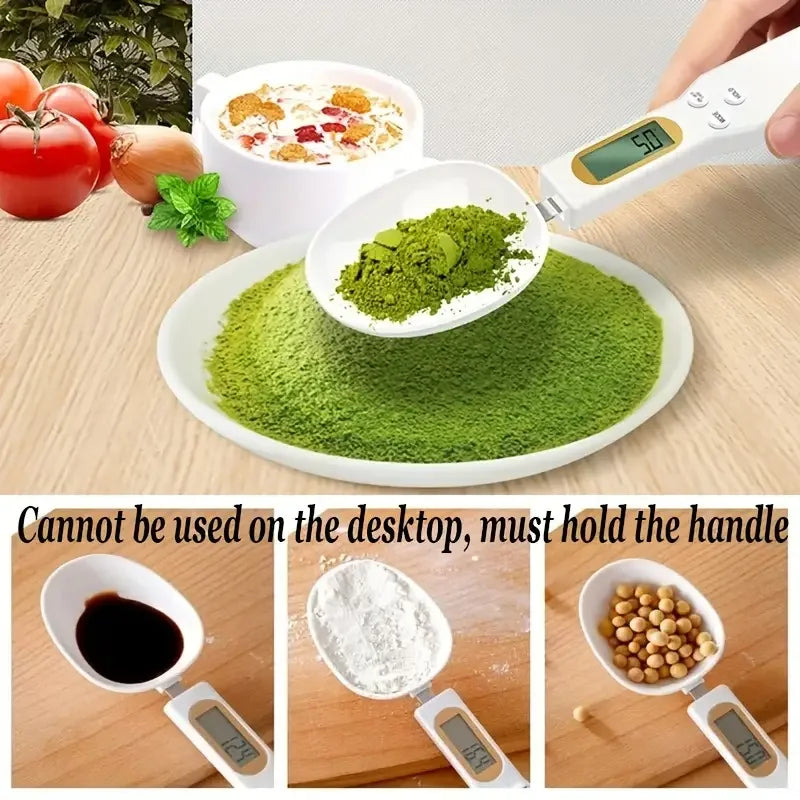 Mini Digital Spoon Scale – Precision LCD Measuring Tool for Baking, Coffee, & Kitchen Use (0.1g–500g)