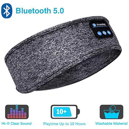 Wireless Bluetooth Sports Headband Earphones with Integrated Music and Sleep Mask Functionality