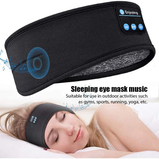 Wireless Bluetooth Sports Headband Earphones with Integrated Music and Sleep Mask Functionality