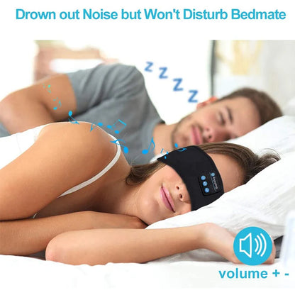 Wireless Bluetooth Sports Headband Earphones with Integrated Music and Sleep Mask Functionality