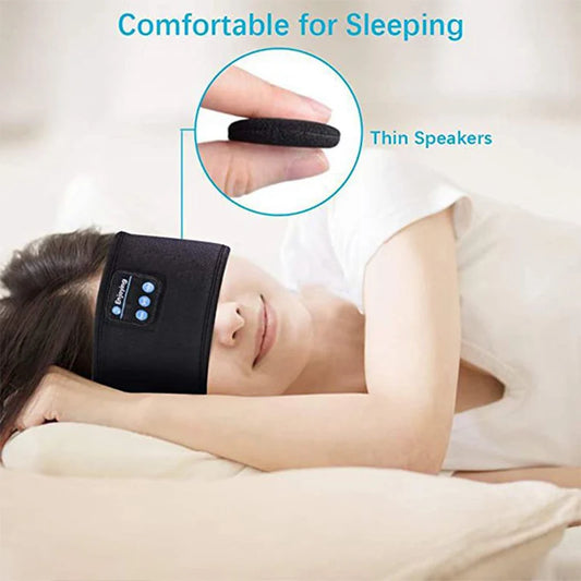 Wireless Bluetooth Sports Headband Earphones with Integrated Music and Sleep Mask Functionality