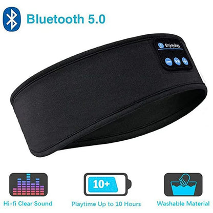 Wireless Bluetooth Sports Headband Earphones with Integrated Music and Sleep Mask Functionality