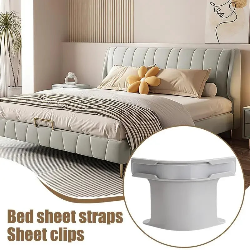 Adjustable Bed Sheet Corner Grippers – Non-Slip Mattress Straps for All Bed Sizes | Secure,  Heavy-Duty Sheet Holders for Home, Dorm, & Travel Use