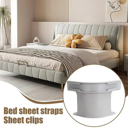 Adjustable Bed Sheet Corner Grippers – Non-Slip Mattress Straps for All Bed Sizes | Secure,  Heavy-Duty Sheet Holders for Home, Dorm, & Travel Use